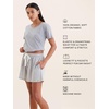 image:imagePapinelle Womens Jada Organic Cotton Boxer Shorts  Soft Loungewear amp Sleepwear Elastic amp Drawcord WaistGrey