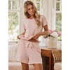 image:imagePapinelle Womens Jada Organic Cotton Boxer Shorts  Soft Loungewear amp Sleepwear Elastic amp Drawcord WaistPapinelle Pink