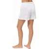 image:imagePapinelle Womens Jada Organic Cotton Boxer Shorts  Soft Loungewear amp Sleepwear Elastic amp Drawcord WaistWhite