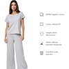 image:imagePapinelle Womens Jada Organic Cotton Knit Boxy Tee  Soft Short Sleeve Crew Neck Loose amp Comfortable Loungewear amp SleepwearGrey