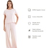 image:imagePapinelle Womens Jada Organic Cotton Knit Boxy Tee  Soft Short Sleeve Crew Neck Loose amp Comfortable Loungewear amp SleepwearPapinelle Pink