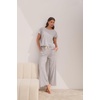 image:imagePapinelle Womens Jada Organic Cotton Wide Leg Pants  Soft Loose Fit Bottoms with Elastic Waistband Loungewear amp SleepwearGrey