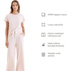 image:imagePapinelle Womens Jada Organic Cotton Wide Leg Pants  Soft Loose Fit Bottoms with Elastic Waistband Loungewear amp SleepwearPapinelle Pink