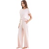 image:imagePapinelle Womens Jada Organic Cotton Wide Leg Pants  Soft Loose Fit Bottoms with Elastic Waistband Loungewear amp SleepwearPapinelle Pink