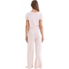 image:imagePapinelle Womens Jada Organic Cotton Wide Leg Pants  Soft Loose Fit Bottoms with Elastic Waistband Loungewear amp SleepwearPapinelle Pink