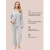 image:imagePapinelle Womens Kate Modal Full Length PJ Set  TENCEL Modal by Lenzing Soft Breathable ButtonUp Top amp Drawstring PantsGrey