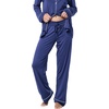 image:imagePapinelle Womens Kate Modal Full Length PJ Set  TENCEL Modal by Lenzing Soft Breathable ButtonUp Top amp Drawstring PantsNavy
