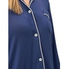 image:imagePapinelle Womens Kate Modal Full Length PJ Set  TENCEL Modal by Lenzing Soft Breathable ButtonUp Top amp Drawstring PantsNavy