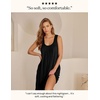image:imagePapinelle Womens Kate Modal Maxi Nightie  TENCEL Modal by Lenzing Smooth amp Breathable Sleeveless Nightgown with PocketsBlack