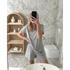 image:imagePapinelle Womens Lightweight Jada Cotton Pajama Tee  Stretchy Soft Organic Cotton Loungewear amp SleepwearGrey Marl