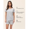 image:imagePapinelle Womens Lightweight Jada Cotton Pajama Tee  Stretchy Soft Organic Cotton Loungewear amp SleepwearGrey Marl
