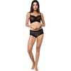 image:imagePapinelle Womens Lulu Lace Boyshorts  Soft Breathable Sheer Lace LowWaist UnderwearBlack