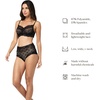 image:imagePapinelle Womens Lulu Lace Bralette  Breathable Lightweight Wireless Lingerie Top with Comfortable Soft CupsBlack