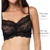 image:imagePapinelle Womens Lulu Lace Bralette  Breathable Lightweight Wireless Lingerie Top with Comfortable Soft CupsBlack