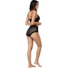 image:imagePapinelle Womens Lulu Lace HighRise Panty  Breathable Lightweight Sheer Lace Lingerie with Flattering HighWaist FitBlack