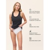 image:imagePapinelle Womens Milla Cotton Tank Top  Shelf Bra Lining Light Support Soft RibKnit Loungewear amp SleepwearBlack