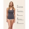 image:imagePapinelle Womens Milla Cotton Tank Top  Shelf Bra Lining Light Support Soft RibKnit Loungewear amp SleepwearCharcoal