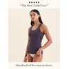 image:imagePapinelle Womens Milla Cotton Tank Top  Shelf Bra Lining Light Support Soft RibKnit Loungewear amp SleepwearCharcoal