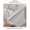 image:imagePapinelle Womens Milla Cotton Tank Top  Shelf Bra Lining Light Support Soft RibKnit Loungewear amp SleepwearGrey