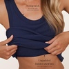image:imagePapinelle Womens Milla Cotton Tank Top  Shelf Bra Lining Light Support Soft RibKnit Loungewear amp SleepwearNavy