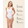image:imagePapinelle Womens Milla Cotton Tank Top  Shelf Bra Lining Light Support Soft RibKnit Loungewear amp SleepwearWhite