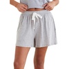 image:imagePapinelle Womens Jada Organic Cotton Boxer Shorts  Soft Loungewear amp Sleepwear Elastic amp Drawcord WaistGrey