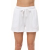 image:imagePapinelle Womens Jada Organic Cotton Boxer Shorts  Soft Loungewear amp Sleepwear Elastic amp Drawcord WaistWhite