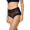 image:imagePapinelle Womens Lulu Lace HighRise Panty  Breathable Lightweight Sheer Lace Lingerie with Flattering HighWaist FitBlack