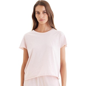 image:imagePapinelle Womens Jada Organic Cotton Knit Boxy Tee  Soft Short Sleeve Crew Neck Loose amp Comfortable Loungewear amp SleepwearPapinelle Pink