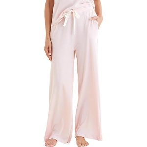 image:imagePapinelle Womens Jada Organic Cotton Wide Leg Pants  Soft Loose Fit Bottoms with Elastic Waistband Loungewear amp SleepwearPapinelle Pink