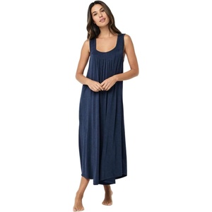 image:imagePapinelle Womens Kate Modal Maxi Nightie  TENCEL Modal by Lenzing Smooth amp Breathable Sleeveless Nightgown with PocketsNavy Melange