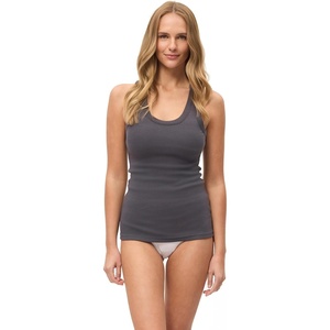 image:imagePapinelle Womens Milla Cotton Tank Top  Shelf Bra Lining Light Support Soft RibKnit Loungewear amp SleepwearCharcoal