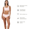 image:imagePapinelle Womens Emily MidRise Hipster Brief  Breathable Full Coverage Organic Cotton Underwear with Elastic WaistbandPapinelle Pink